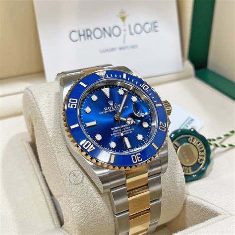 rolex steel yellow gold blue|rolex submariner 41mm yellow gold.